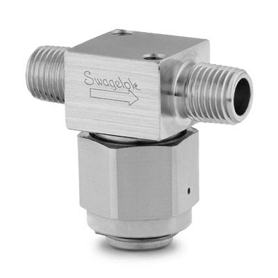Stainless Steel Tee-Type Particulate Filter, 1/2 in. Male NPT, 60 Micron Pore Size